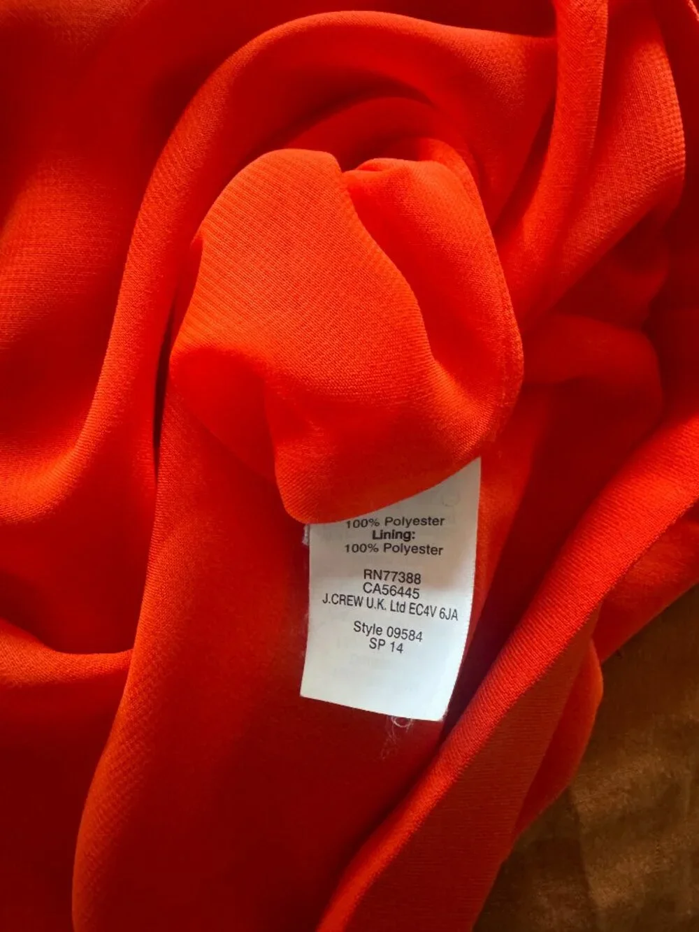 J.Crew Red Short Sleeve Split Neck Shift Dress Size 4